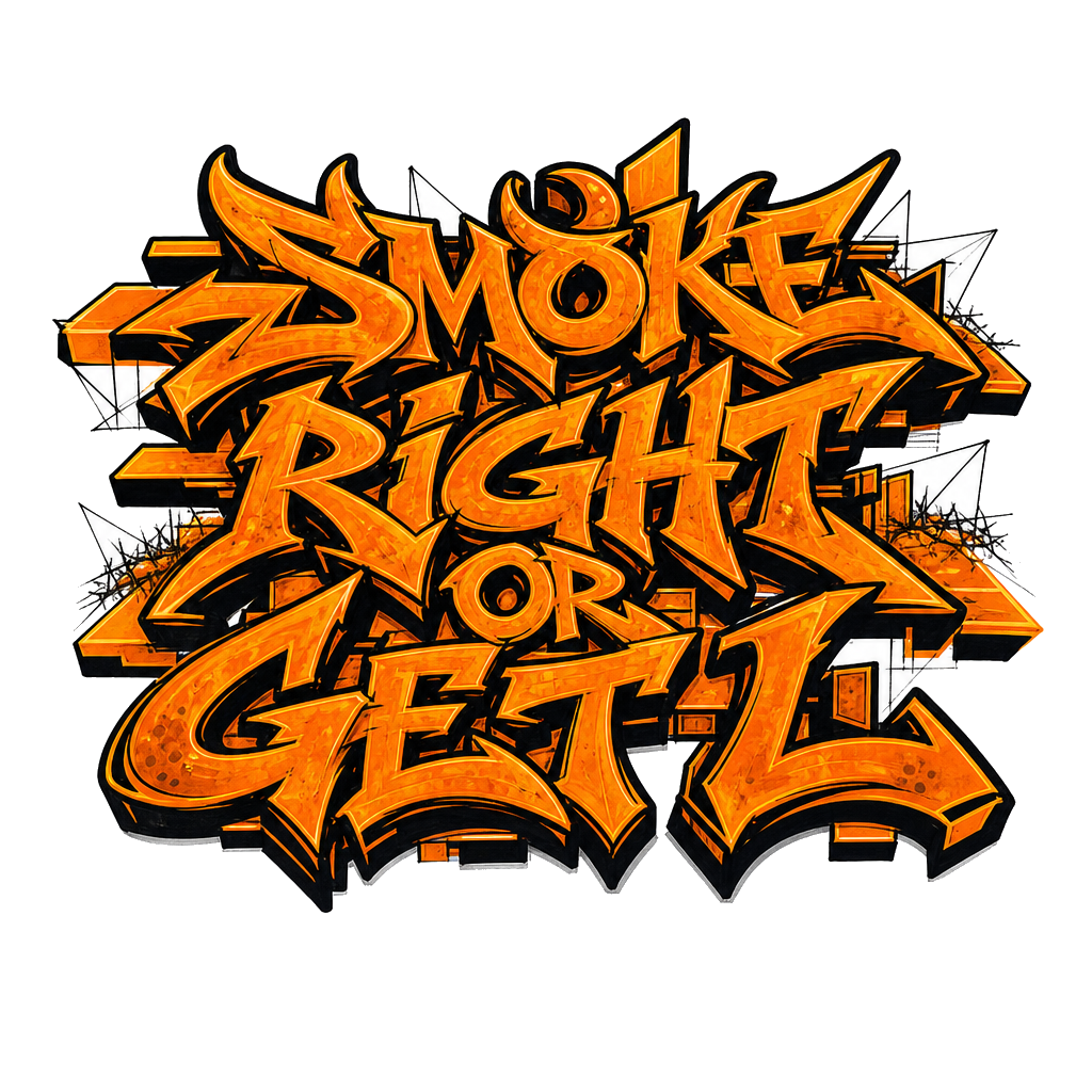 Graffiti of SMOKE RIGHT OR GET L